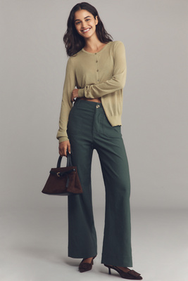 Maeve The Colette Full-length Wide-leg Pants By  In Green