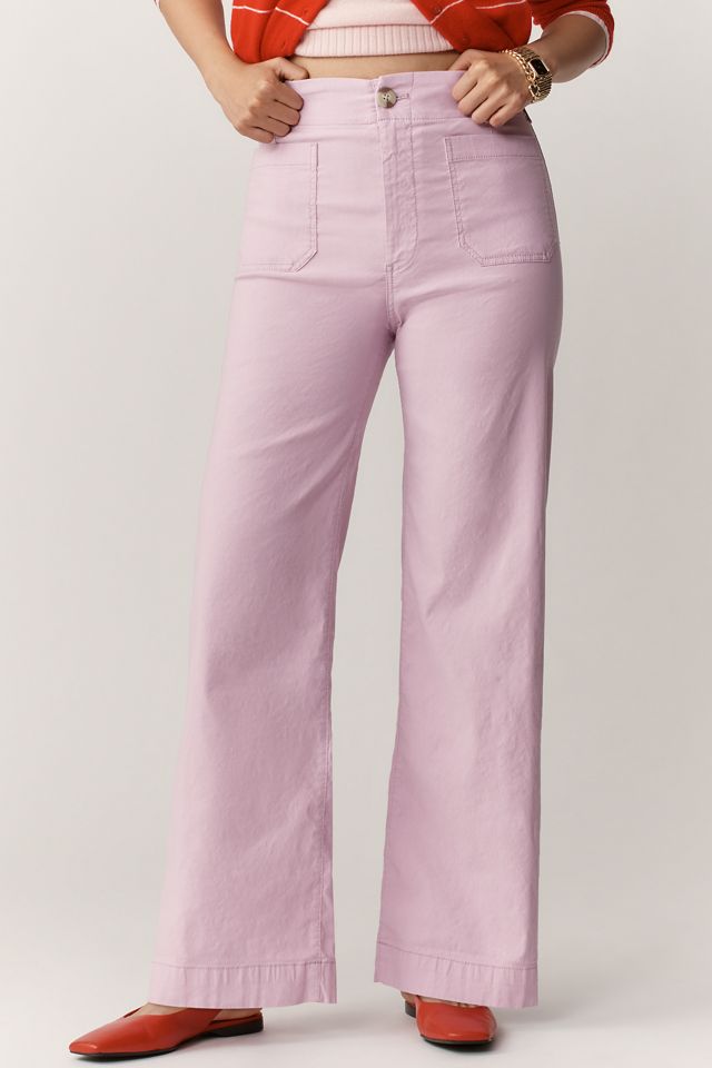 Maeve Colette High-Rise Wide-Leg Full-Length Pants in Magic Fabric #2