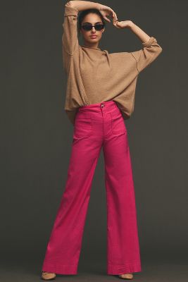 Maeve The Colette Wide-leg Pants By  In Pink