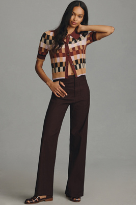Maeve The Colette Full-length Wide-leg Pants By  In Brown