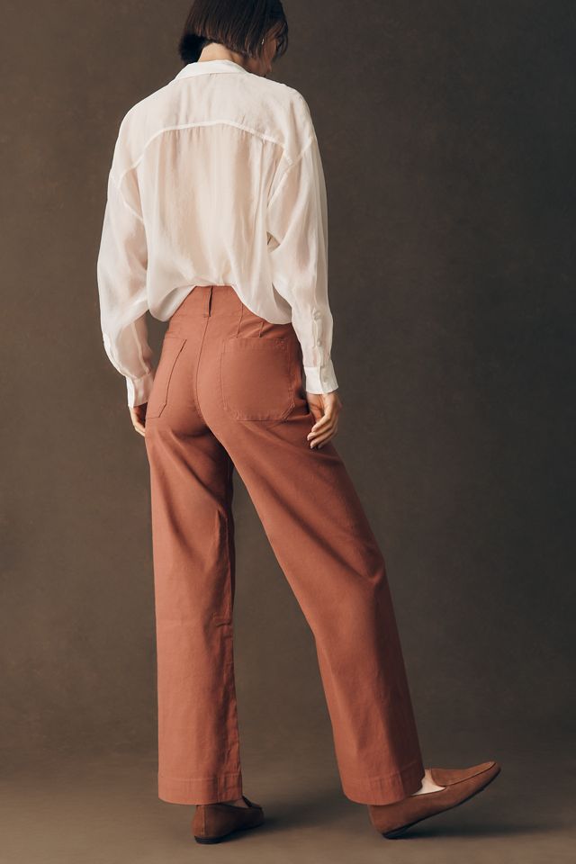 Maeve Colette High-Rise Wide-Leg Full-Length Pants in Magic Fabric #4