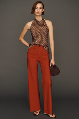 Maeve Colette Magic Fabric Full-length Pants By  In Red