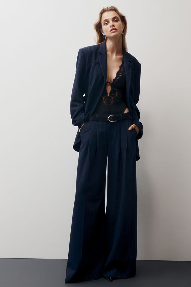 Formal Pleated Wide Leg Trouser