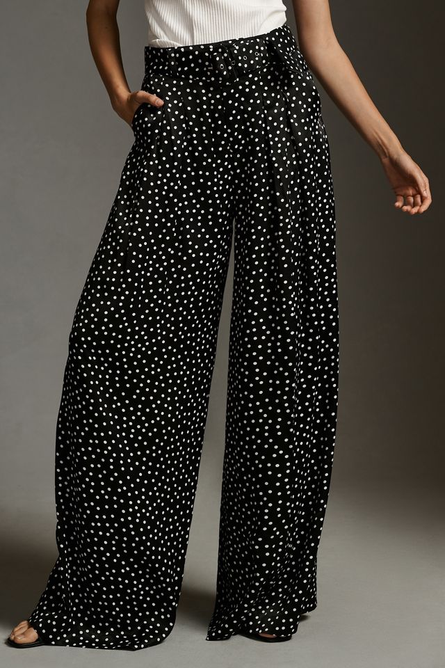 The Avery Pleated Wide-Leg Trousers by Maeve: Printed Edition #2