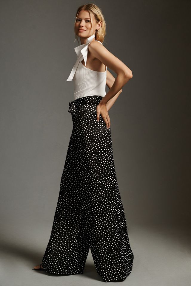 The Avery Pleated Wide-Leg Trousers by Maeve: Printed Edition #5