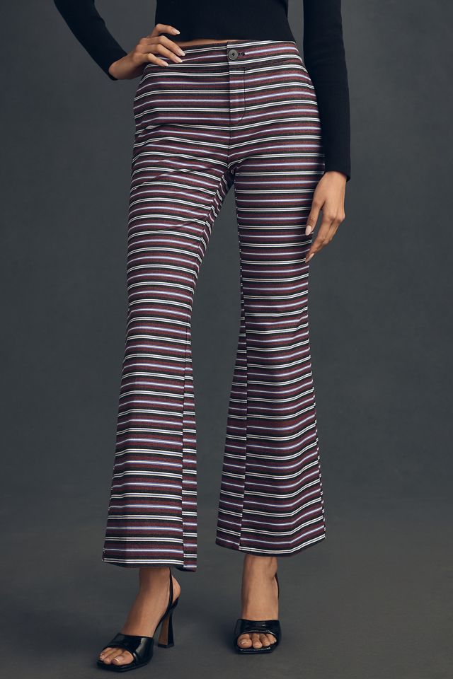Maeve Striped Kick Flare Pants #1
