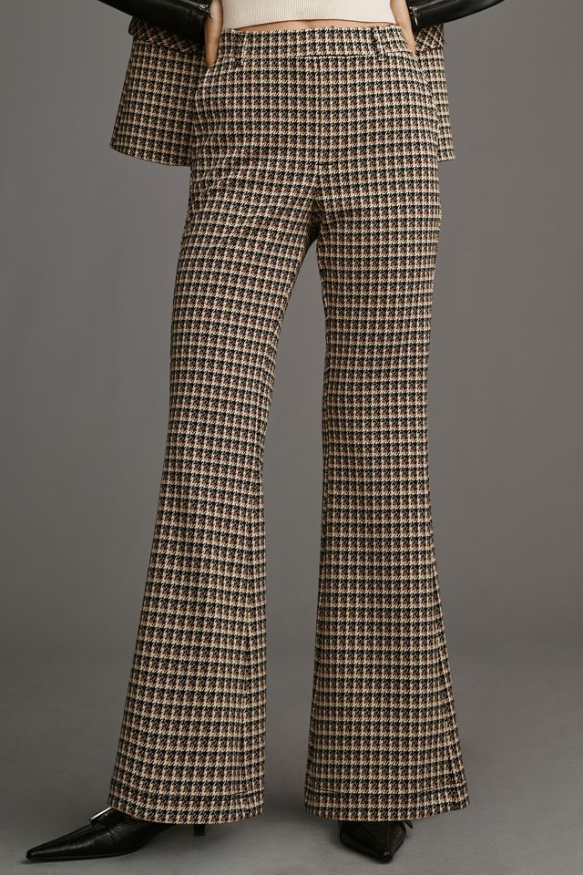 By Anthropologie Knit Tweed Flare Pants #1