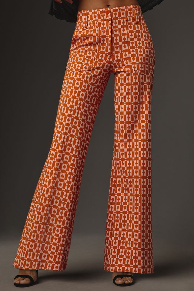 The Naomi Ponte Wide-Leg Flare Pants by Maeve: Printed Edition #1