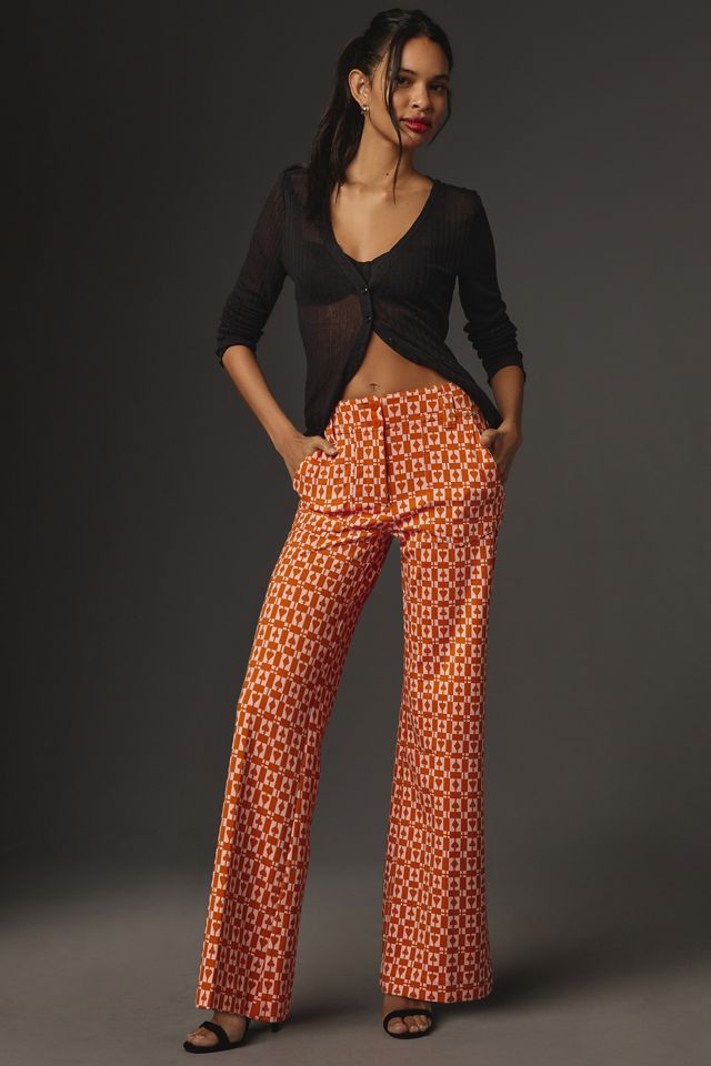 Maeve Printed Wide-Leg Trousers