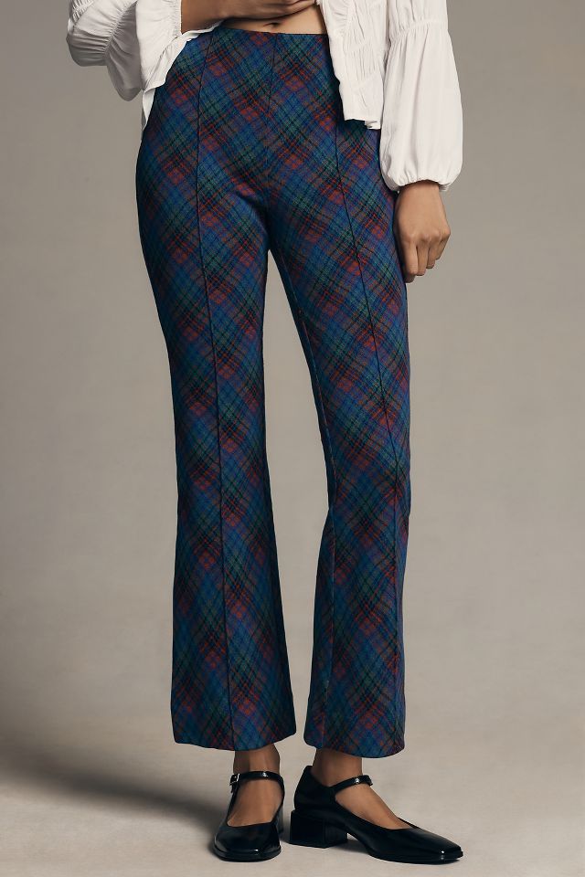 Kick flare best sale plaid trousers