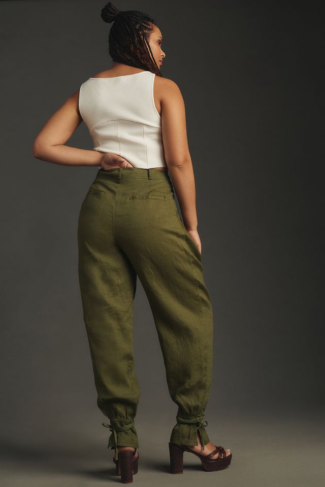 By Anthropologie Ankle-Tie Pants