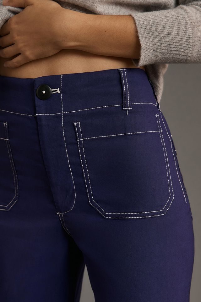 The Colette Crop Wide-Leg Pants by Maeve: Contrast-Stitch Edition #3