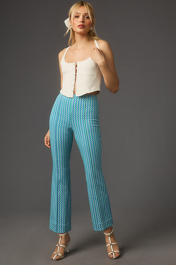 Maeve Margot Kick Flare Cropped Trousers