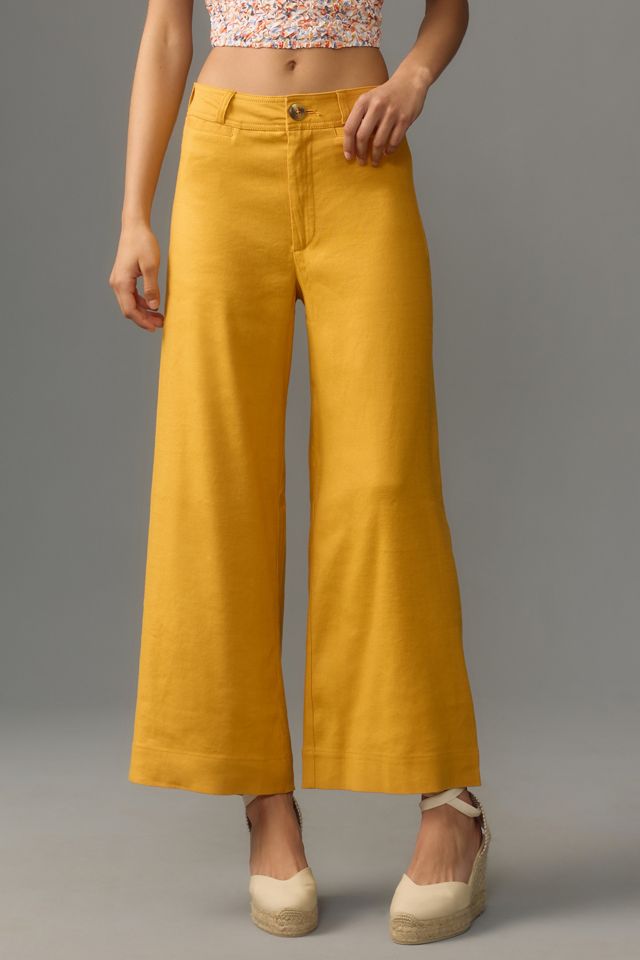 Anthropologie ★ Maeve The Ettie High-Rise Crop Pants The Ettie High-Rise Crop Wide-Leg Pants by Maeve | AnthroHome