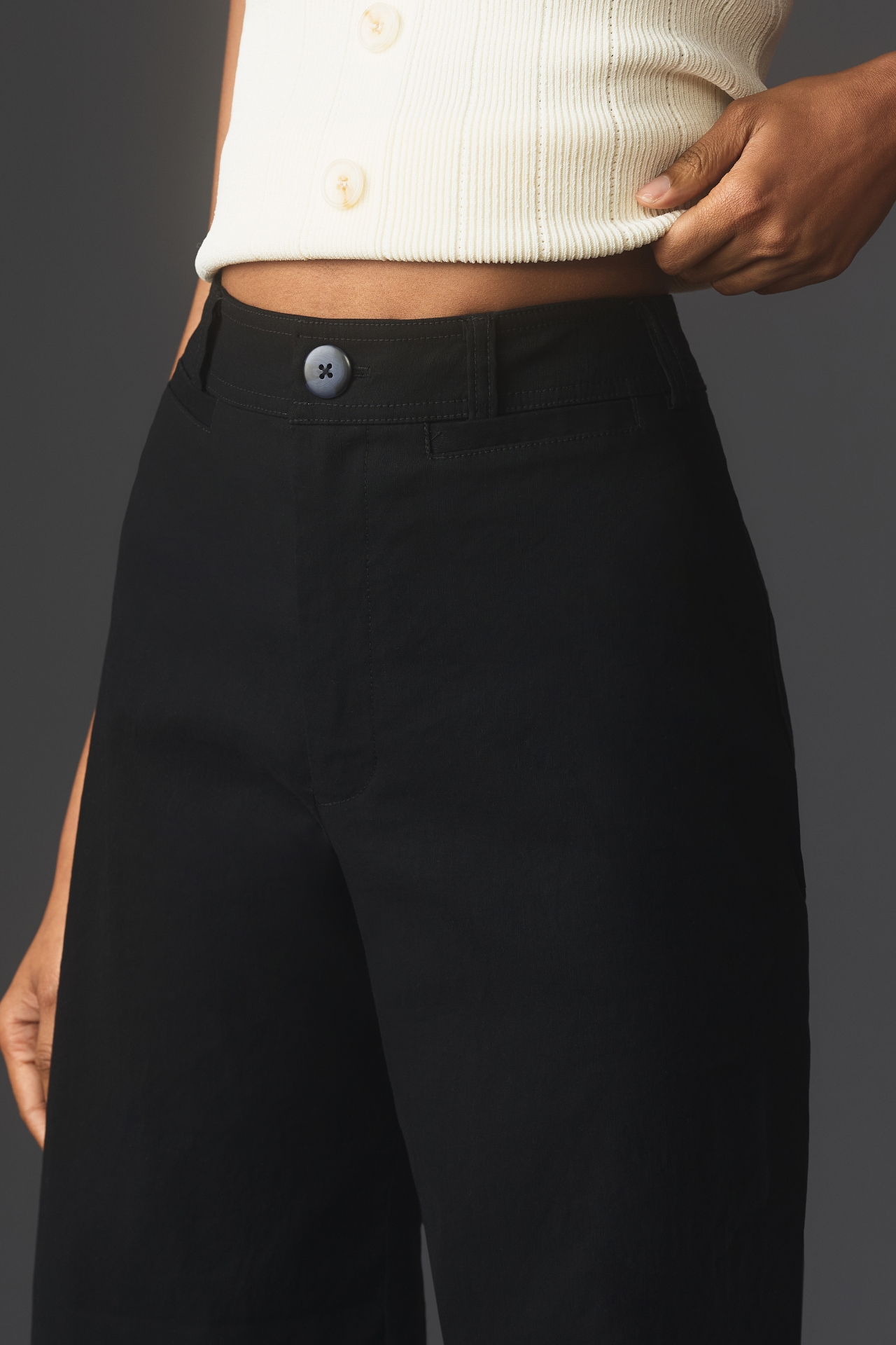 The Ettie High-Rise Crop Wide-Leg Pants by Maeve