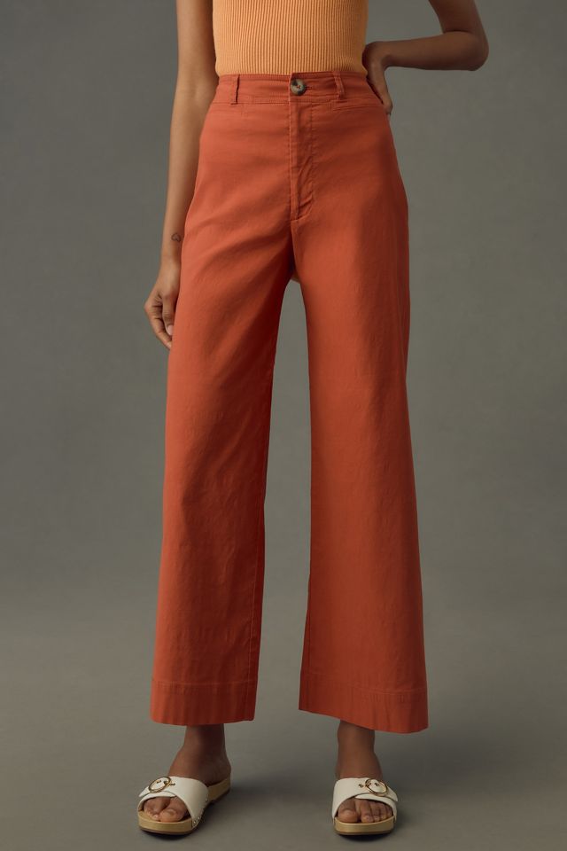 The Ettie High-Rise Crop Wide-Leg Pants by Maeve | Anthropologie