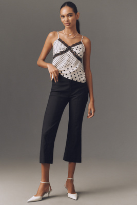 Maeve 70s Slim Crop Pants In Black
