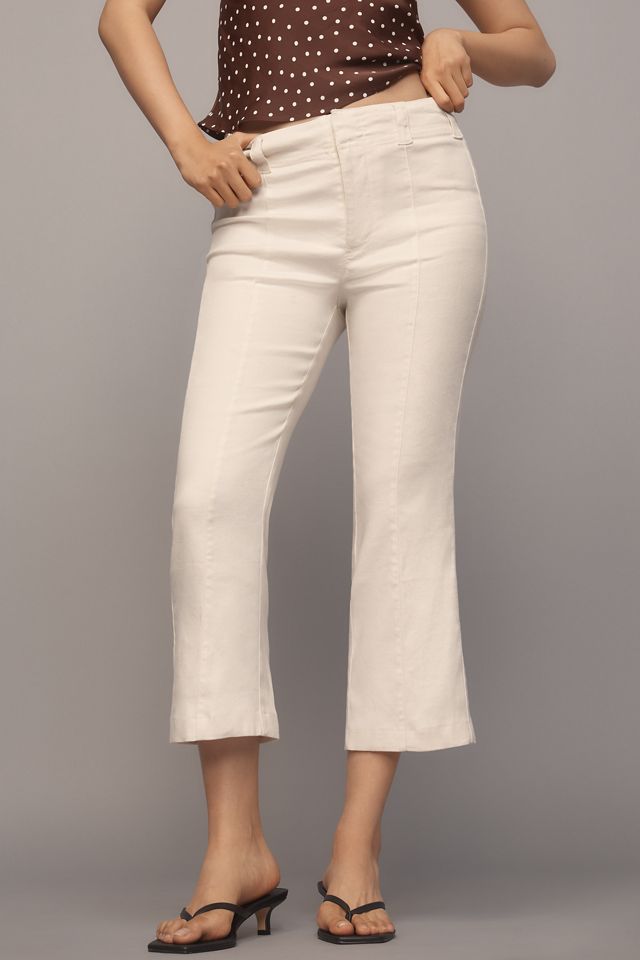 Maeve Linen 70s Slim Crop Pants #1