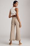 The Colette Cropped High-Rise Wide-Leg Pants by Maeve: Gingham Magic Fabric Edition