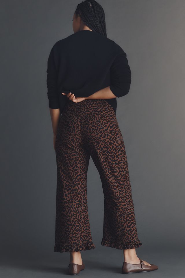 The Colette Ruffle-Hem Crop Wide-Leg Pants by Maeve #6