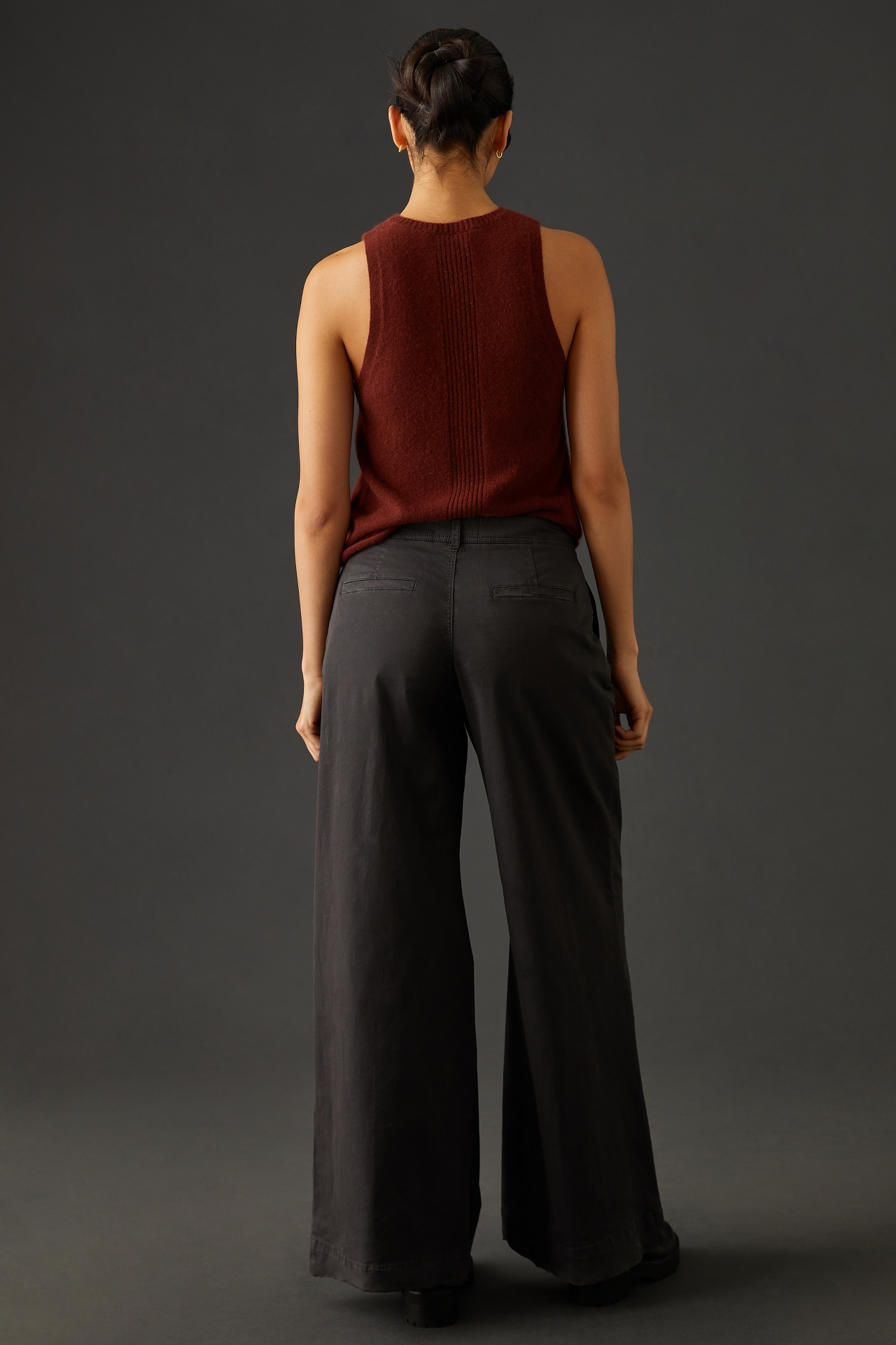 By Anthropologie Mid-Rise Pleated Trousers