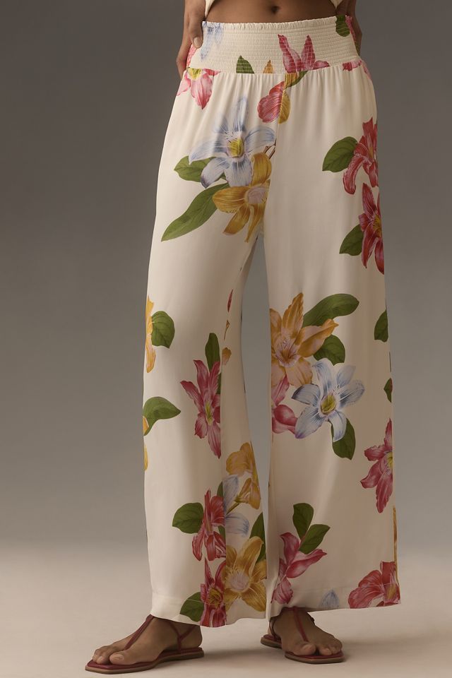 The Saria Smocked Wide-Leg Pants by Maeve #1