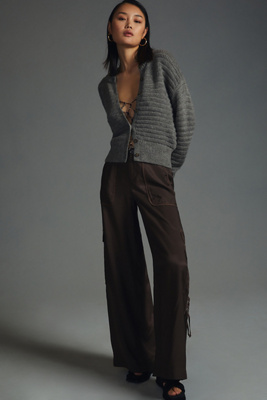 By Anthropologie Palazzo Utility Pants In Brown