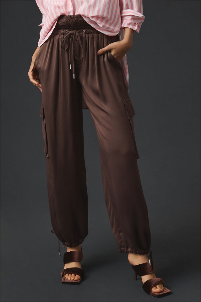 By Anthropologie Satin Parachute Pants #1