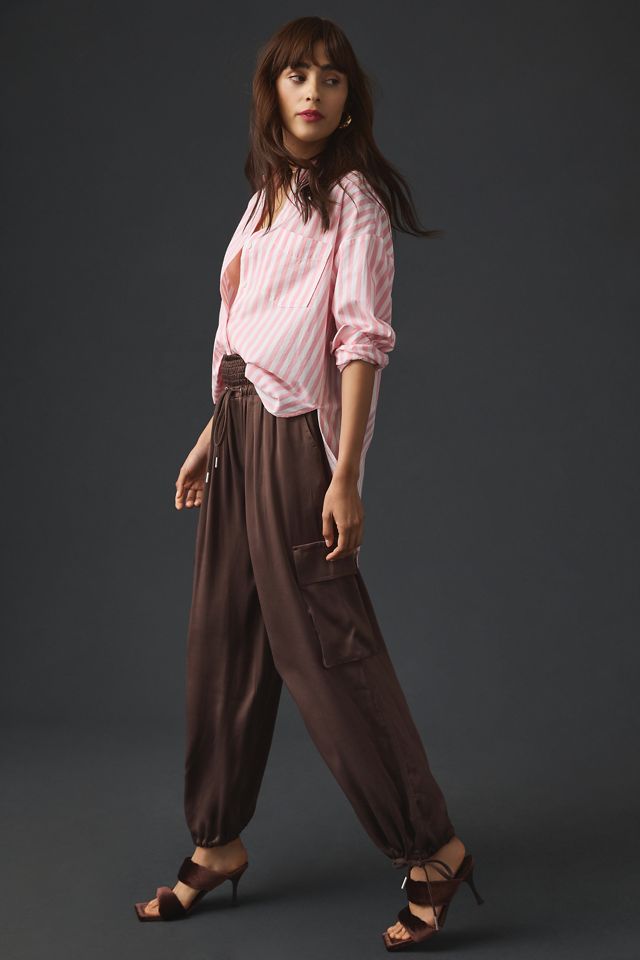 By Anthropologie Satin Parachute Pants #2