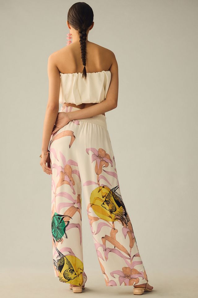 Pia Binazzi Graphic Floral Wide-Leg Pants #2