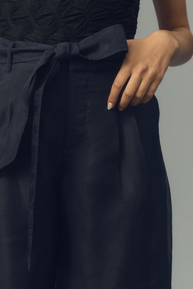 By Anthropologie Silk Organza Wide-Leg Pants #3