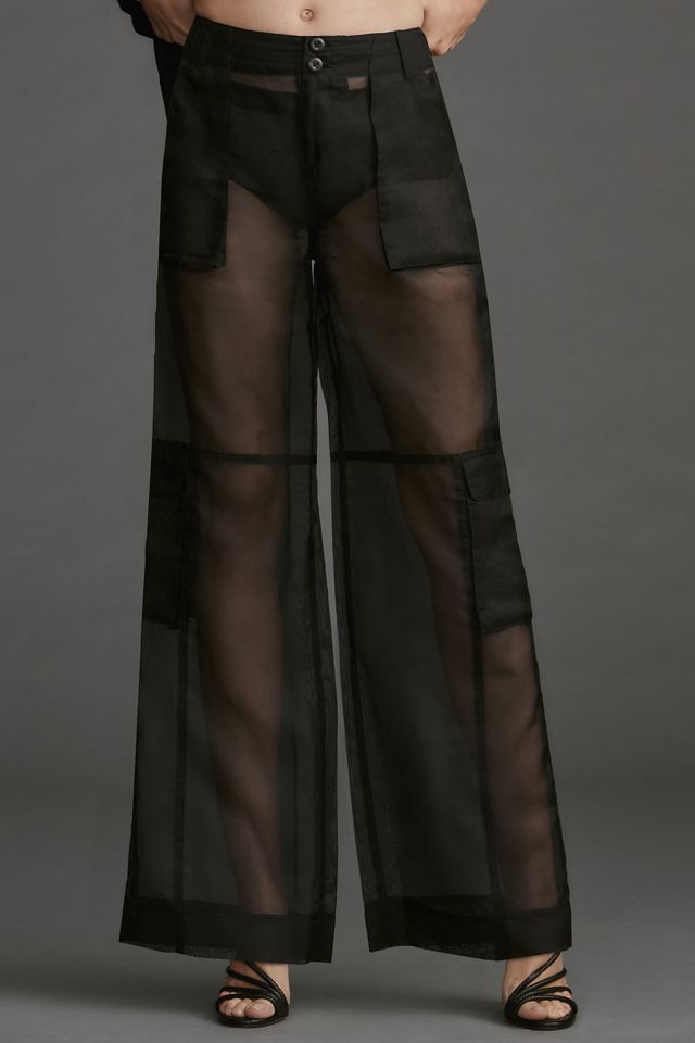 Pilcro Sheer Organza Beach Cargo Pants #1
