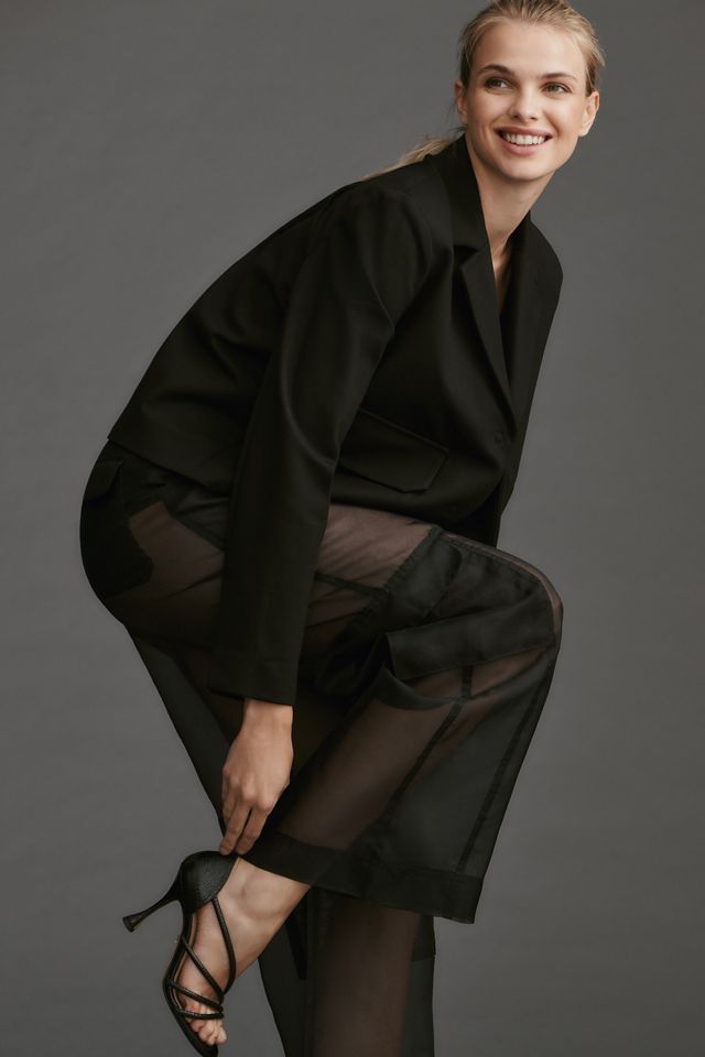 Pilcro Sheer Organza Beach Cargo Pants #3