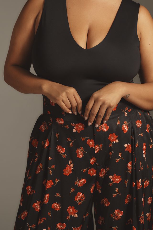 Maeve Printed Pleated A-Line Culottes #7