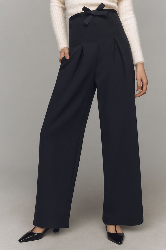Pantalon Large Plissé Nœud Corset Par Anthropologie #2