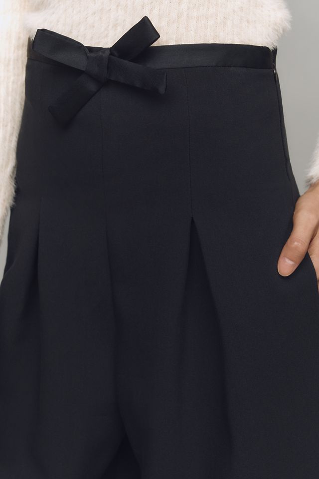 Pantalon Large Plissé Nœud Corset Par Anthropologie #3