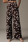 Maeve Low-Slung Printed Wide-Leg Pants