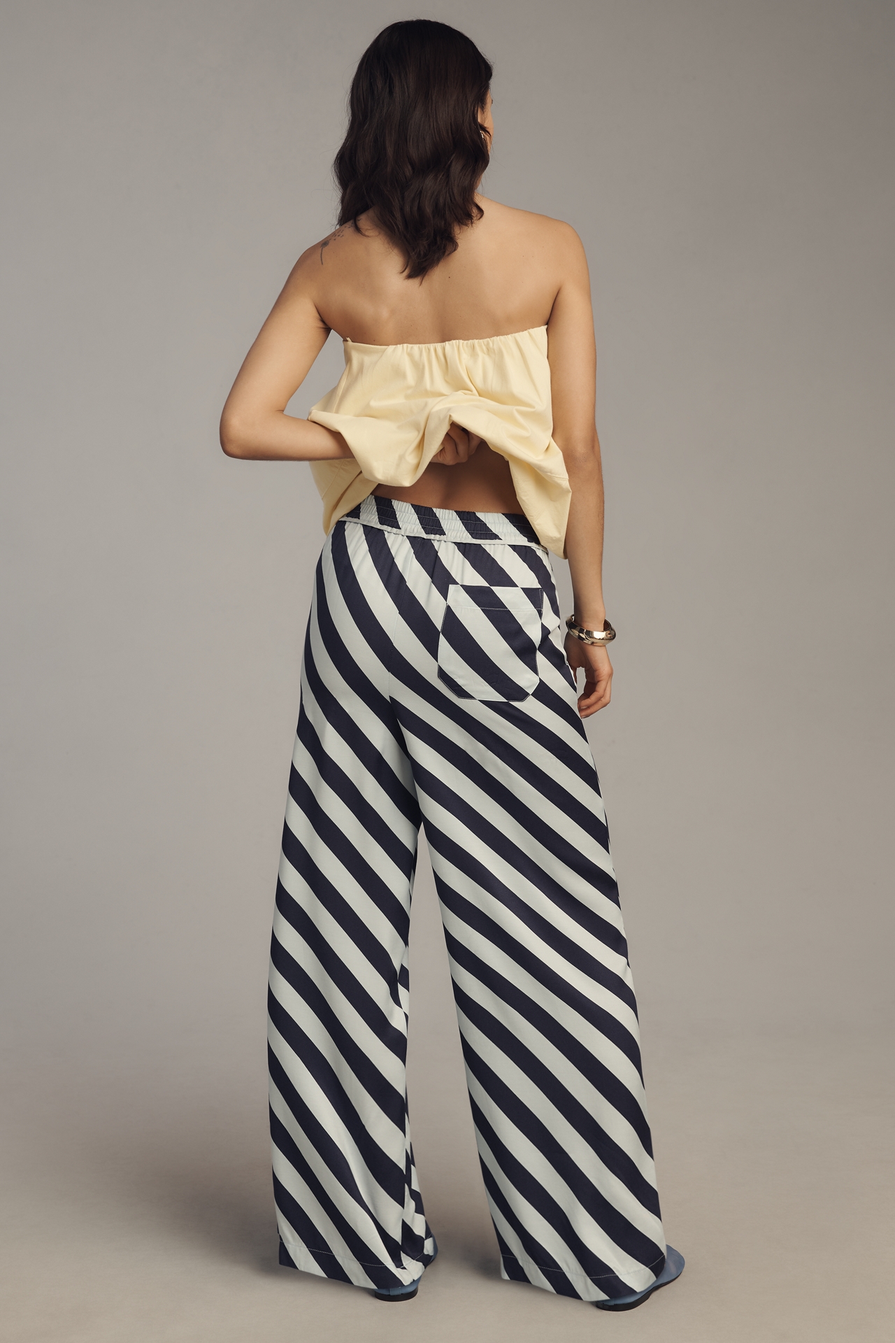 The Brooklin Printed Wide-Leg Pull-On Pants