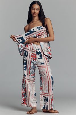 MAEVE MAEVE LOW-SLUNG PRINTED WIDE-LEG TROUSERS 