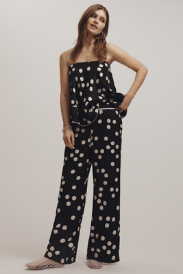 Maeve Low-slung Printed Wide-leg Trousers In Multi