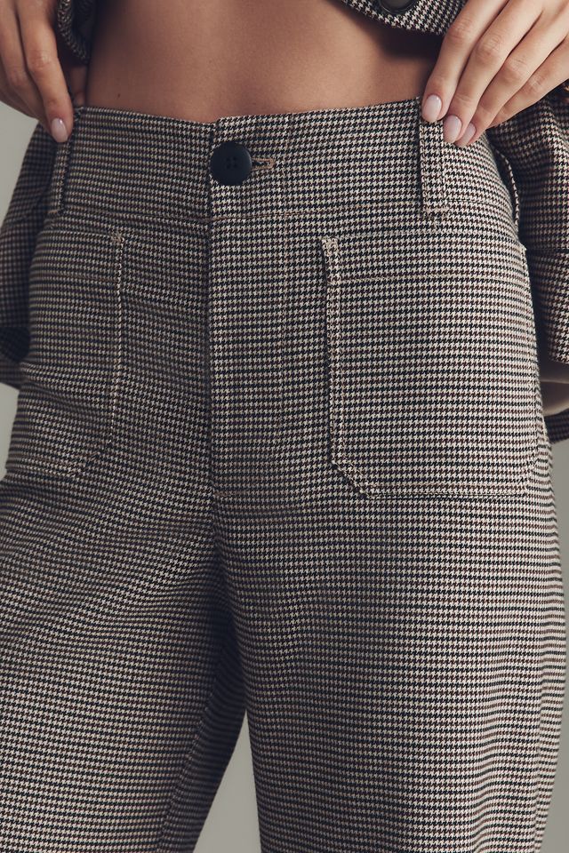 I Pantaloni Crop a Gamba Larga Colette Pied de Poule di Maeve #3