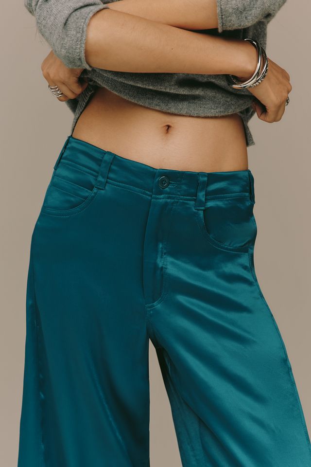 The Adi Silky Mid-Rise Flare Pants by Pilcro #2