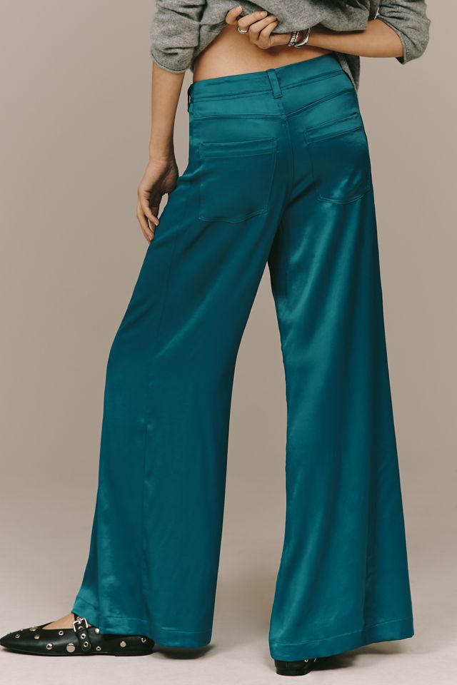 The Adi Silky Mid-Rise Flare Pants by Pilcro #3