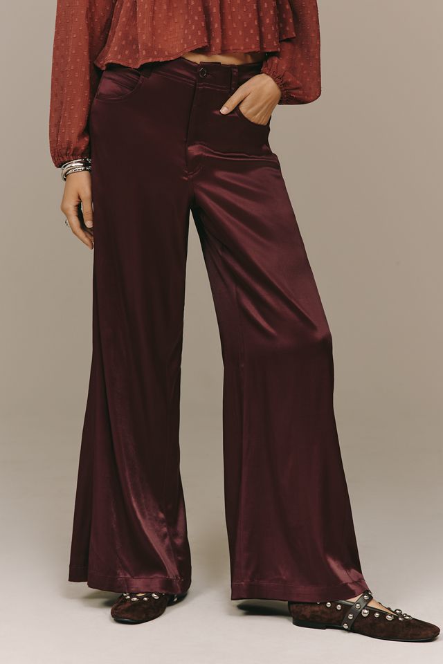 Le Pantalon Évasé Taille Mi-Haute Adi Soyeux par Pilcro #2
