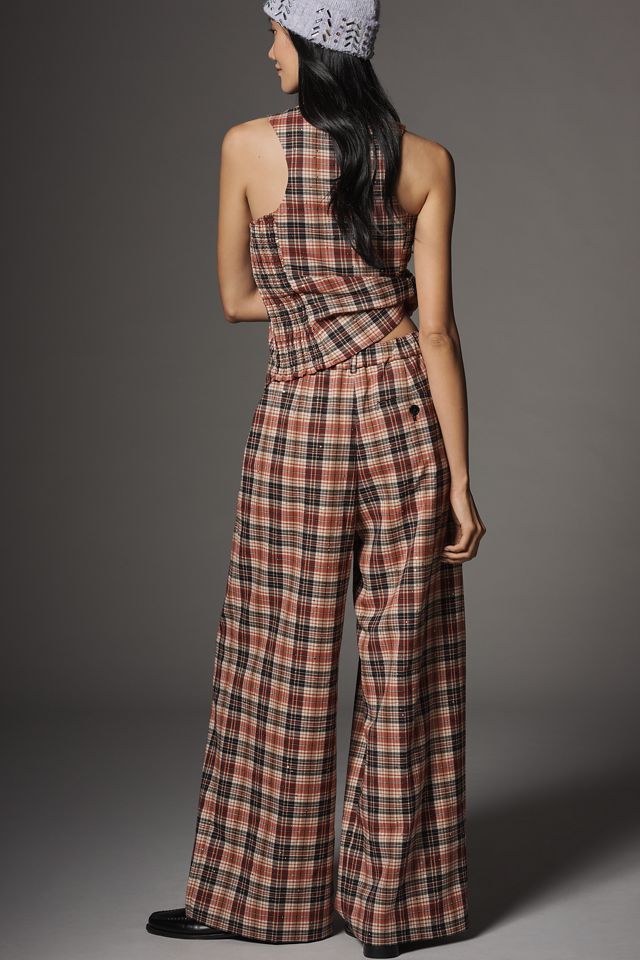 The Avery Sparkle Pleated Wide-Leg Trousers by Maeve #1