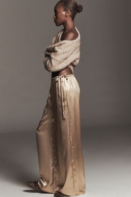 Maeve Liquid Shine Party Pull-On Pants