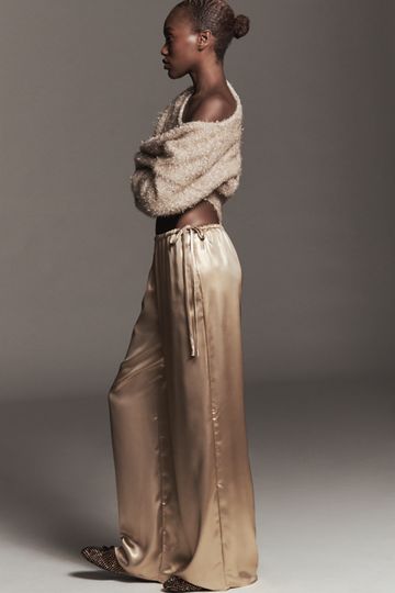 Exquise Tobie Button-Front Pleated Midi Shirt Dress