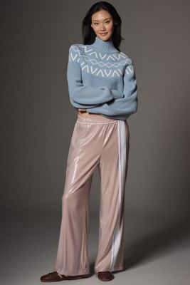 The Brooklin Sequin Pull-On Track Pants by Maeve