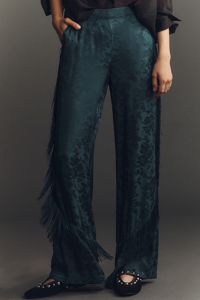 By Anthropologie Patterned Fringe Trouser Pants #1