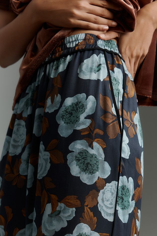 The Brooklin Printed Wide-Leg Pull-On Pants by Maeve | Anthropologie display picture 1